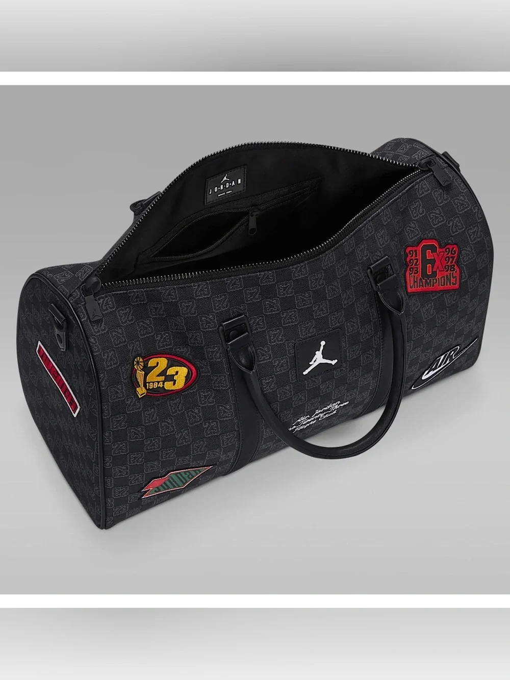 Nike Air  Jordan Monogram Champion Luxury 25L Duffle Bag MM9157-023 Size Medium